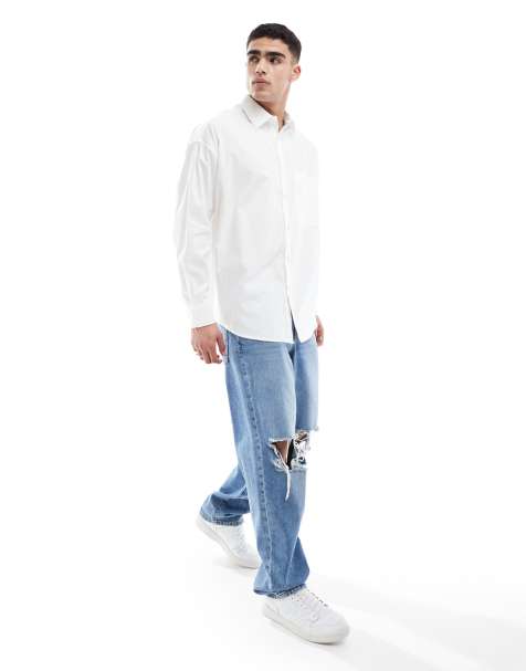 ASOS DESIGN extreme oversized smart shirt in white - view 1