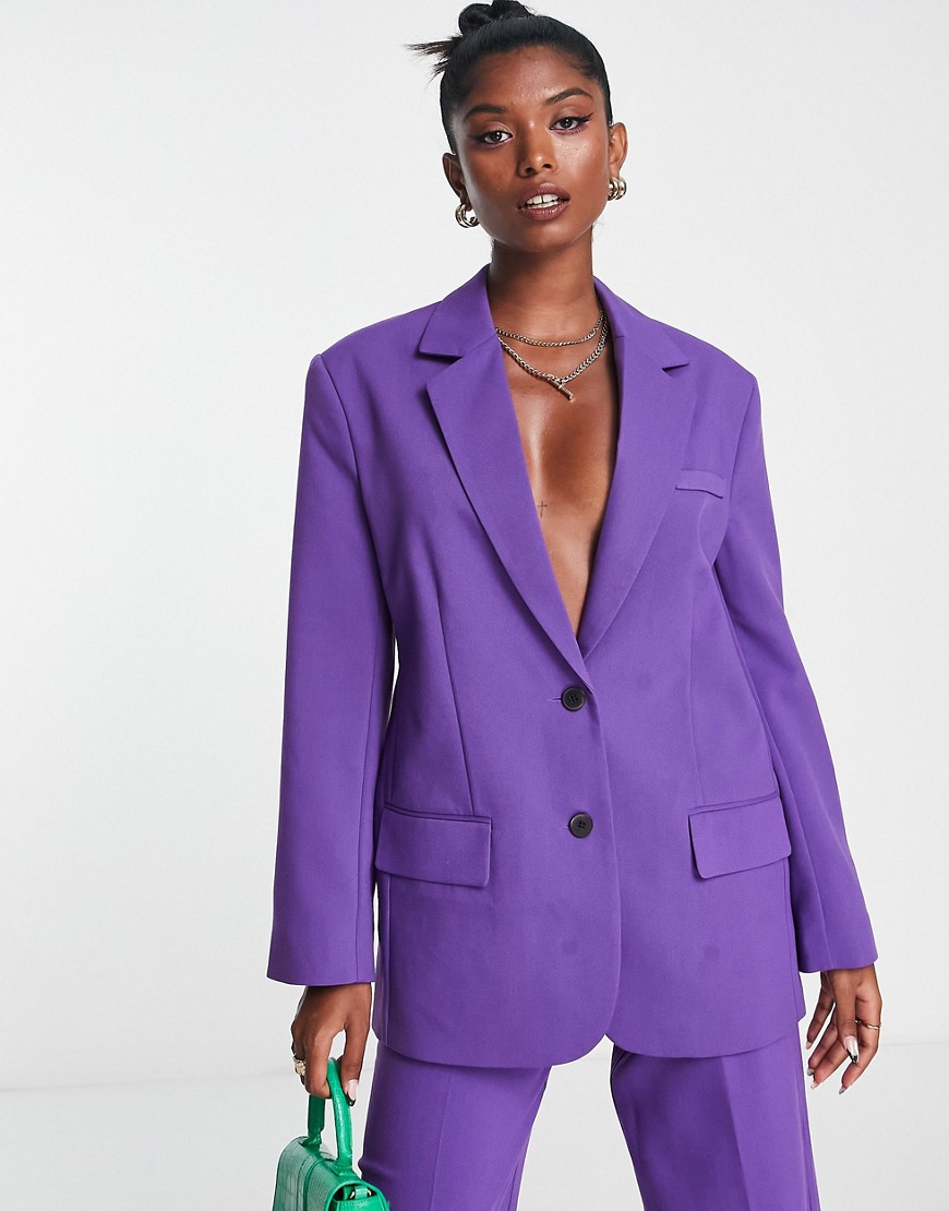 ASOS DESIGN extreme oversized suit blazer in purple