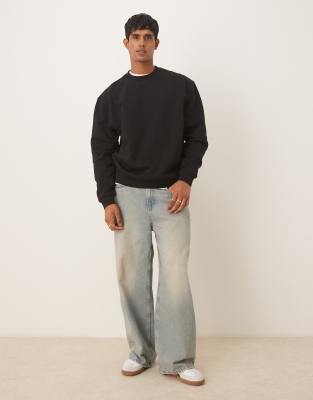 Asos Design Extreme Oversized Sweatshirt In Black