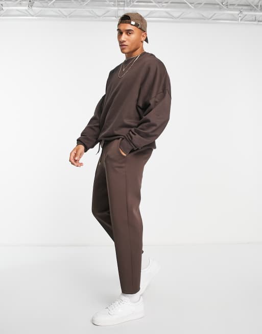ASOS DESIGN extreme oversized sweatshirt in brown, 4 of 4