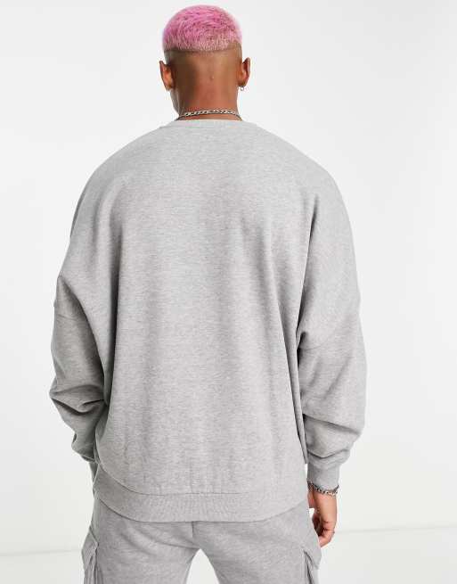 ASOS DESIGN extreme oversized sweatshirt in gray heather | ASOS