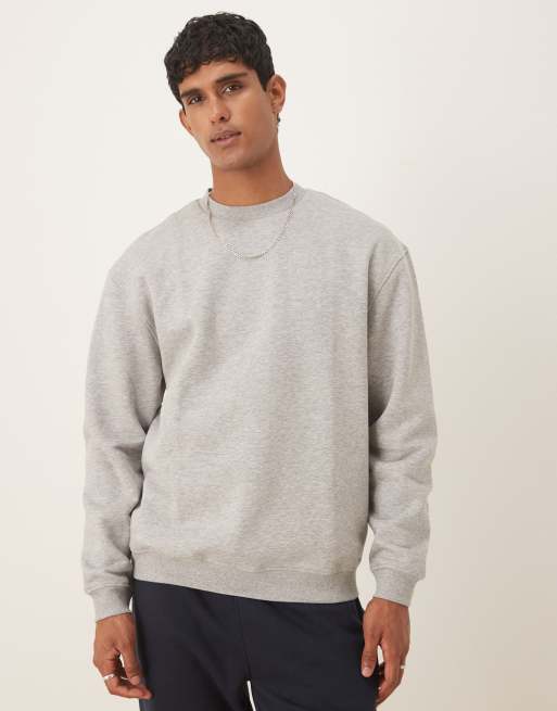 ASOS DESIGN extreme oversized sweatshirt in gray heather