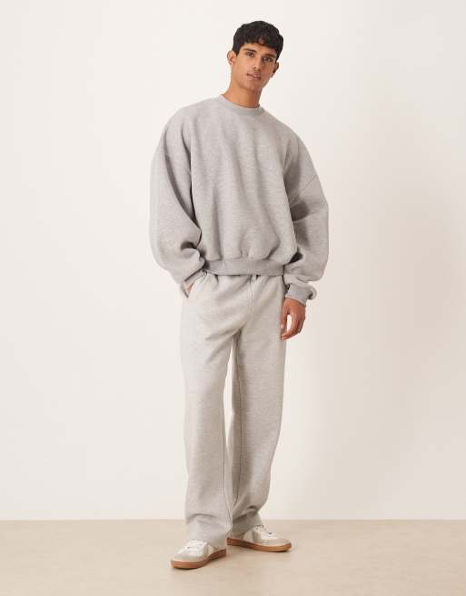 ASOS DESIGN extreme oversized sweatshirt in grey marl