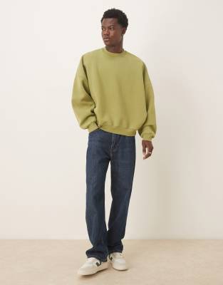 Asos Design Extreme Oversized Sweatshirt In Green