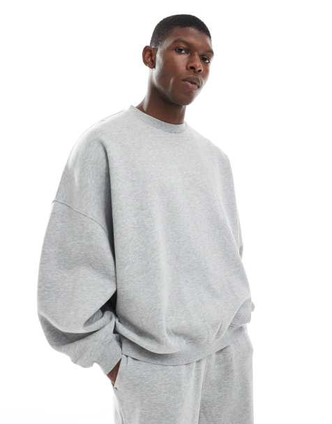 ASOS DESIGN extreme oversized sweatshirt in grey marl - view 1
