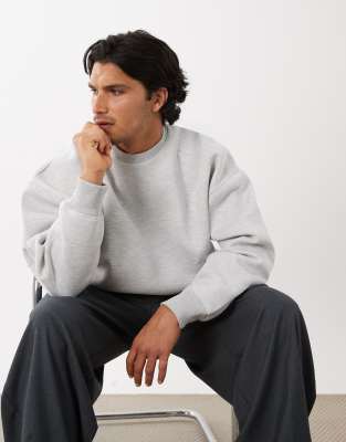Asos Design Extreme Oversized Sweatshirt In Gray