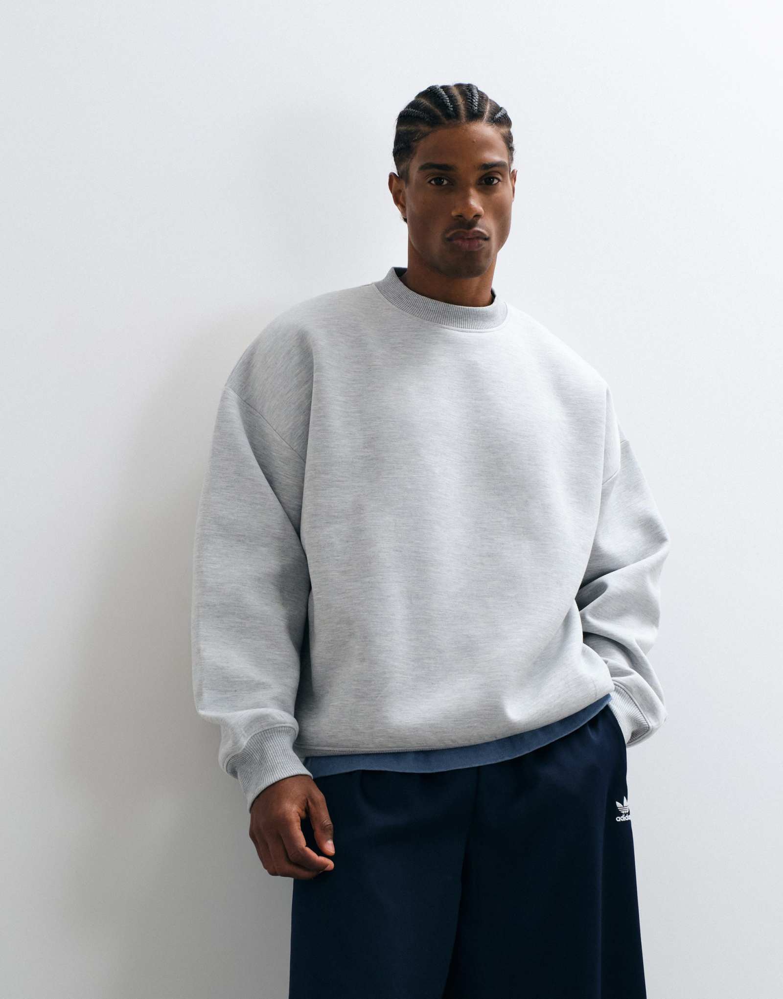 Мужской свитшот ASOS Design Oversized, серый меланж