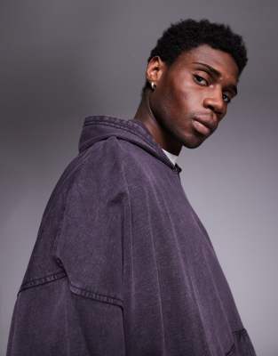 ASOS DESIGN extreme oversized sweatshirt in washed black