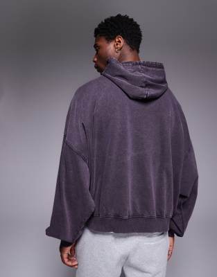 ASOS DESIGN extreme oversized sweatshirt in washed black