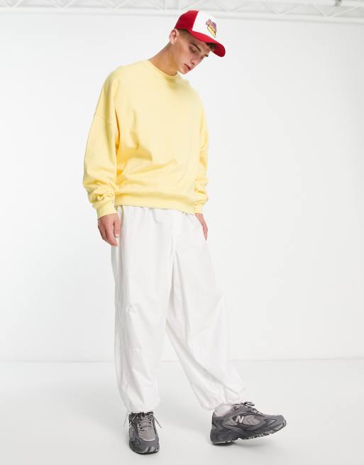 ASOS DESIGN extreme oversized sweatshirt in yellow