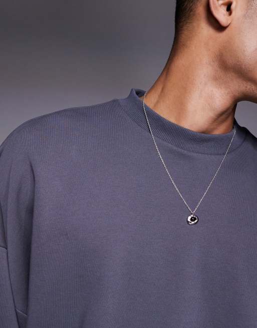 ASOS DESIGN extreme oversized sweatshirt with raw hem in charcoal
