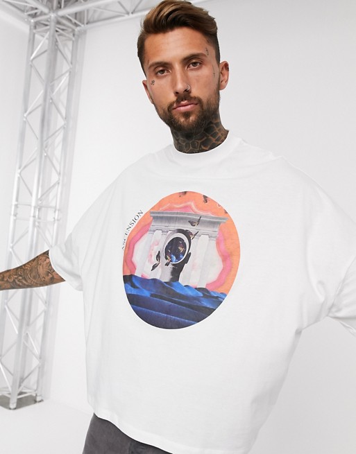 ASOS DESIGN extreme oversized t-shirt with front artistic print
