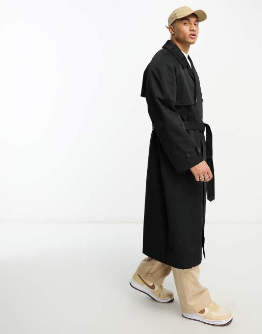 Asos black duster clearance coat