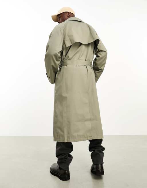 ASOS DESIGN extreme oversized trench coat in khaki