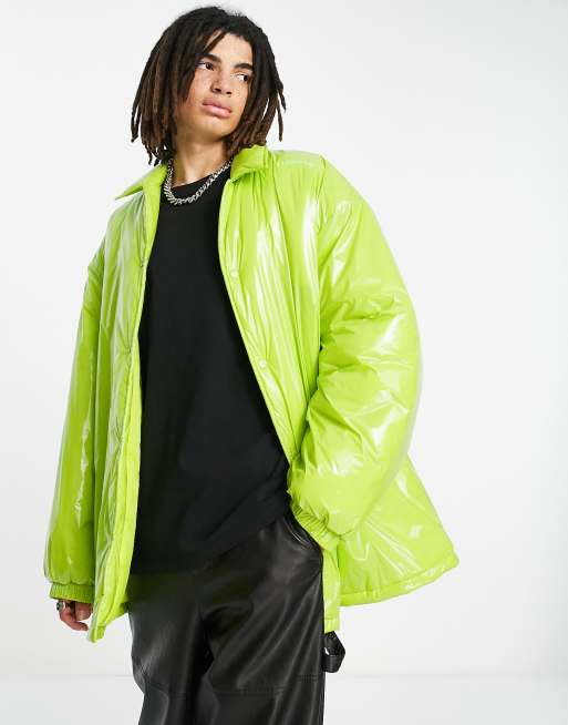 Asos green best sale puffer jacket