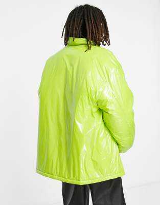 neon green coach jacket