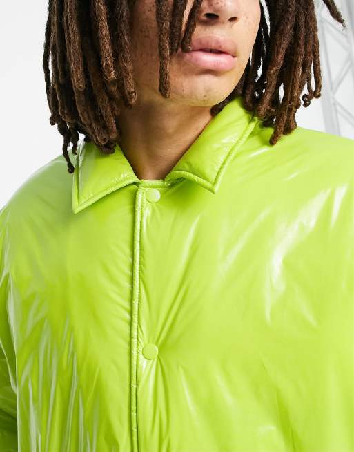 Asos vinyl puffer on sale jacket