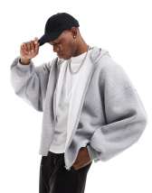 Carhartt WIP heart II hartt zip up hoodie in gray | ASOS