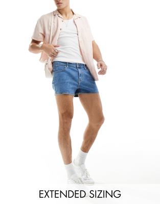 ASOS DESIGN ASOS DESIGN extreme skinny shorts in light wash blue