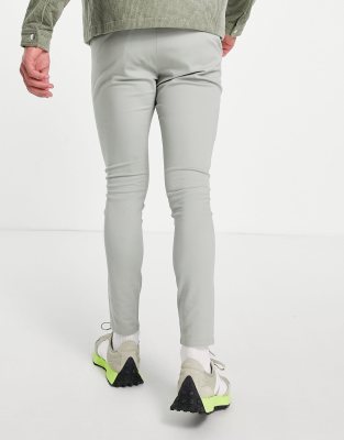 super skinny grey chinos