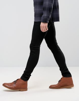 mens super skinny jeans black