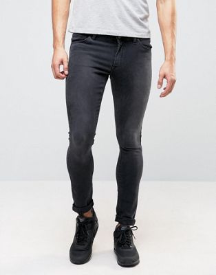 ASOS DESIGN extreme super skinny jeans in washed black | ASOS