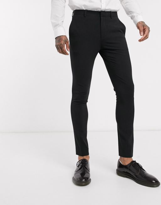 Casi brecha salida ASOS DESIGN extreme super skinny smart pants in black | ASOS