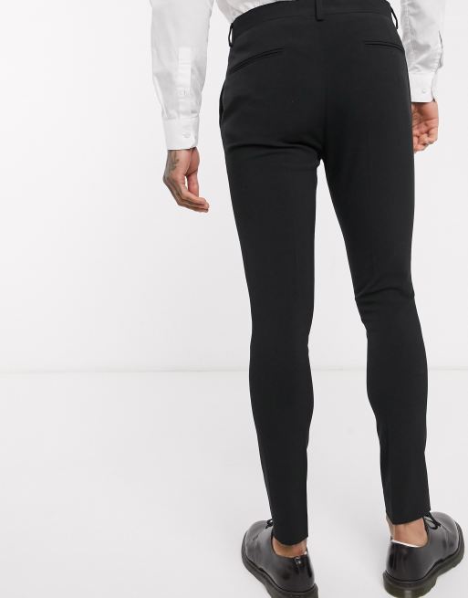 ASOS DESIGN extreme super skinny smart pants in black ASOS