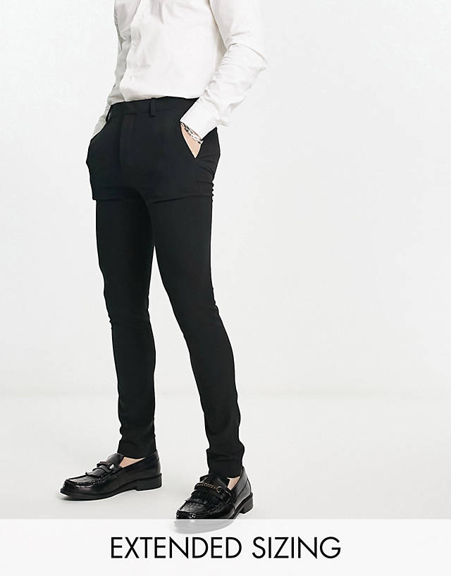 ASOS DESIGN - extreme super skinny smart trouser in black