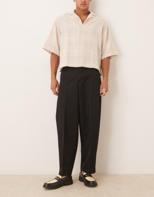 ASOS DESIGN extreme tapered dress pants in black