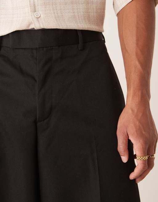 ASOS DESIGN extreme tapered dress pants in black