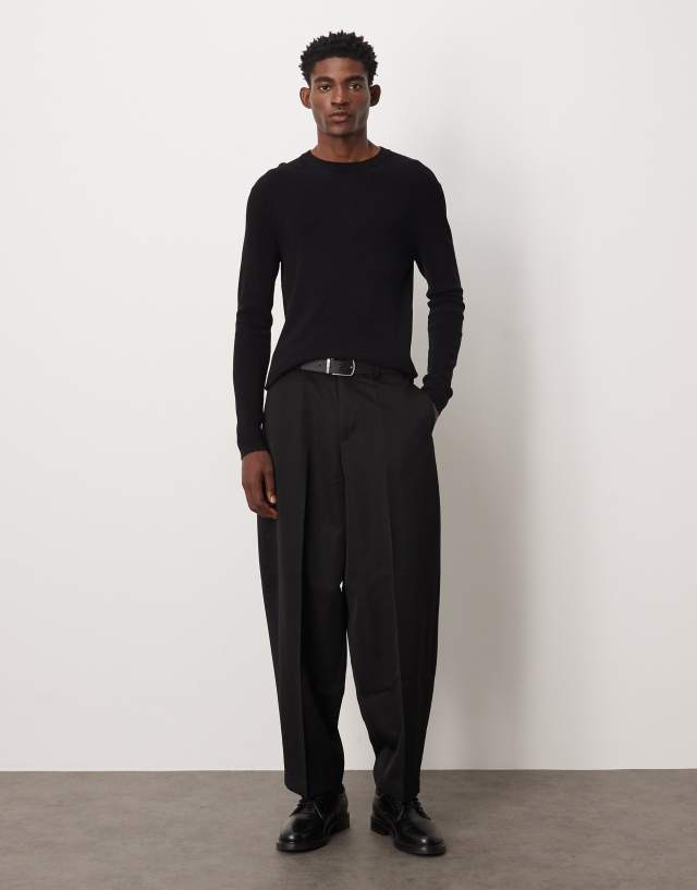 ASOS Design Extreme Tapered Dress Pants in Black