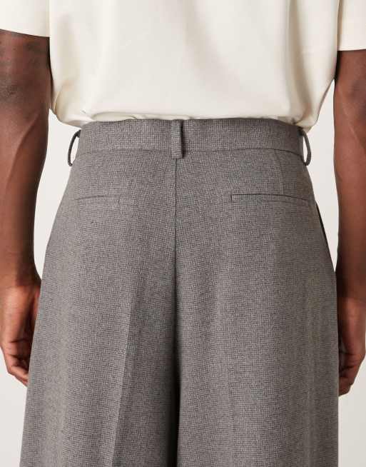 ASOS DESIGN extreme tapered suit trousers in charcoal marl texture, 4 of 5
