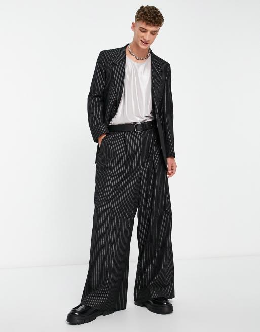 Black pinstripe clearance suit trousers