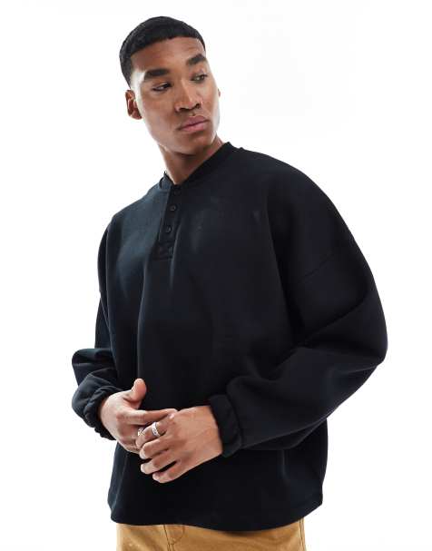ASOS DESIGN – Extremes Oversize-Sweatshirt in Schwarz - view 1