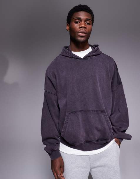 ASOS DESIGN – Extremes Oversize-Sweatshirt in verwaschenem Schwarz - view 1