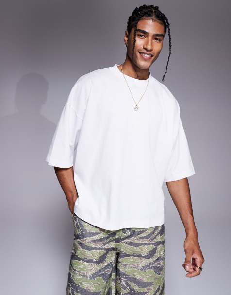 ASOS DESIGN – Extremes Oversize-T-Shirt in Weiß - view 1