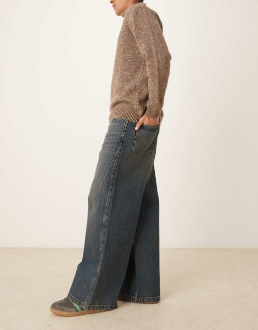 ASOS DESIGN extremt baggy jeans i mellanljus blå tvätt med ton, 2 av 5