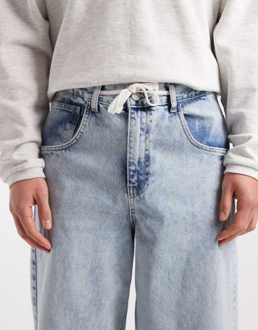ASOS DESIGN extremt baggy jeans i mellanljus blå tvätt, 4 av 5