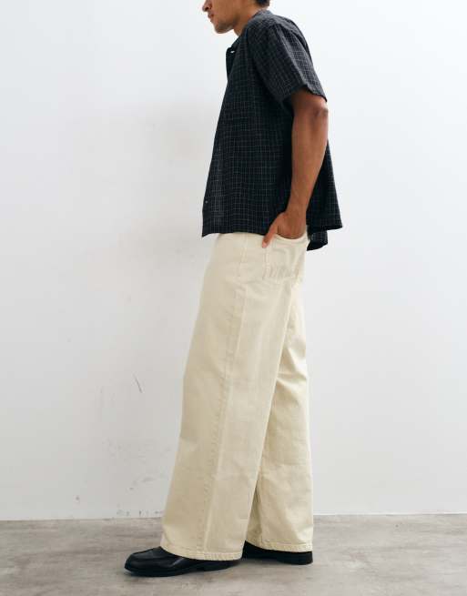 ASOS DESIGN extremt baggy jeans i naturvit, 2 av 5