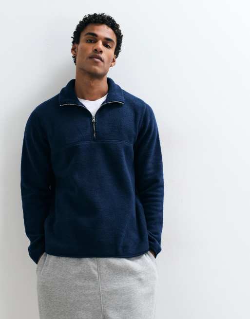 ASOS DESIGN extremt oversized fleece med panelsydda partier i blått, 2 av 5