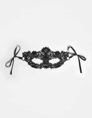 ASOS DESIGN ASOS DESIGN eye-mask with lace details in black