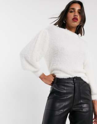 white eyelash cardigan