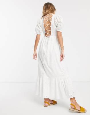 asos white eyelet dress