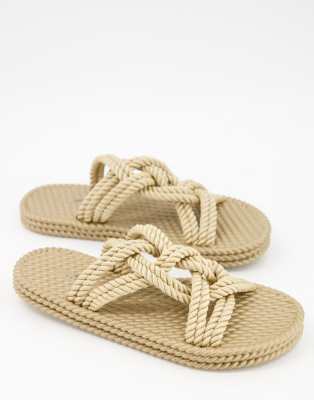 ASOS DESIGN - Fabio - Jelly-Sandalen im Seil-Design-Neutral
