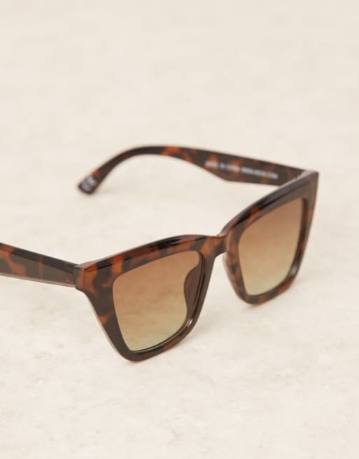 ASOS DESIGN - Facetterede Cat Eye-solbriller med skildpaddemønster og graduerende glas, 2 af 3
