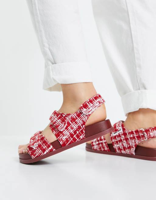 Red discount sandals asos