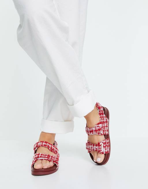 Red sandals asos hot sale