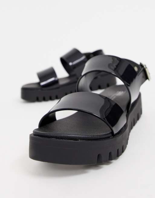 Asos design fadey store chunky jelly flat sandals