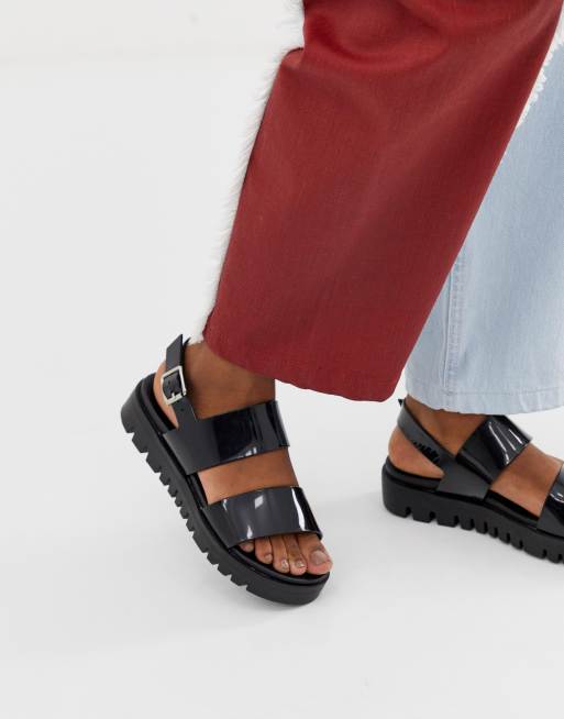 Asos design fadey store chunky jelly flat sandals